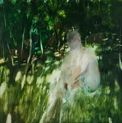 Kevin Leslie Connor, Nude in Afternoon Bush, 1971, Oil on Board