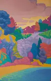 Peter Blayney, A Coast Road, Le Rayol, 1992, Oil on Canvas