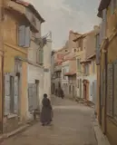 Henry Hanke, A Narrow Street (Rue Genive, Arles, France)