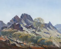 Mountain Country by Robert Johnson, 1946, Oil on Canvas, sold May 2021