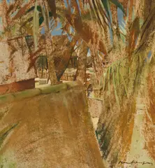 Legian [Bali] Revisited by Ken Johnson, Oil on Board, sold May 2021