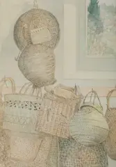 [?] Baskets by Justin O'Brien, W/Clr & Pencil, sold May 2021