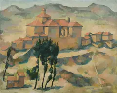 Harold Greenhill, Village in Old Castille, 1948, Oil on Board