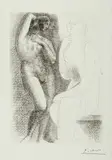 Pablo Picasso, Femme Nue Devant une Statue (Nude Before a Statue), 1931, Etching on Montval Laid Paper (ed. of 260)