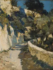 Louis Bron, Villefranche [French Riviera], Oil on Board