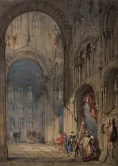 Hercules B Brabazon, Grand Interior, 1869, W/Clr & Gouache