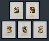 Joan Miró, (5), Stamp signed lower right; authenticated & signed in pencil by Emilio F. Miro verso