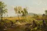 James Howe Carse, Harvest Landscape, Fyan's Estate, Camperdown, 1870, Oil on Canvas