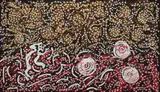 Johnny Warangkula Tjupurrula, Fire Dreaming at Tjikari, 1998, Acrylic on Linen