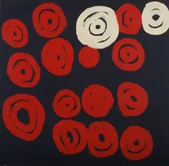 Kurtiji Peter Goodijee, Jila - Waterholes near kulyayi, 2003, Acrylic on Canvas
