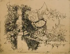 Frank Hodgkinson, Bull & Symbols, 1961, Lithograph (unnumbered)