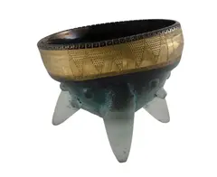 Brian Hirst, Votive Bowl, 1990, Gilded Glass Sculpture
