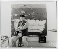 Greg Weight, John Olsen and The Bath, 1995,' printed, 1986, Black & White Photograph