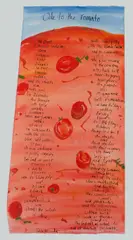 Luke Sciberras, Ode to the Tomato (Pablo Neruda), Acrylic on Paper