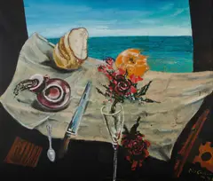 Pio Carlone, Colazione Incazzata,' May, 1992, Oil on Canvas