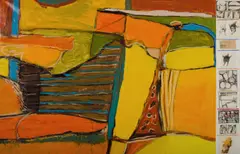 Charles Reddington, Drought Stricken, Mixed Media on Canvas