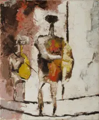 Robert Hughes, Equilibrists,' 4th December, 1959, Oil on Canvas