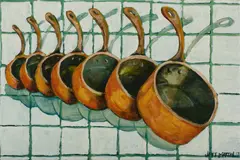Jeff Martin, Copper Pots, 2009, Oil on Linen