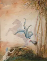 Ken Unsworth, Vanquished Knight, W/Clr & Gouache