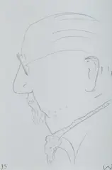 [The Artist] Jeffrey Smart by Luke Sciberras, 2007, Pencil, sold May 2021