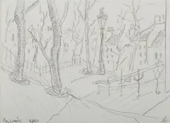 Montmartre,' 2.2.[20]13 by Paul Davies, Pencil, sold May 2021