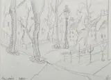 Paul Davies, Montmartre,' 2.2.[20]13, Pencil