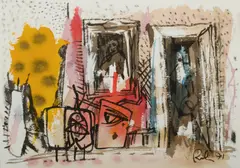 Victor Rubin, Interior, 1991, Mixed Media on Paper