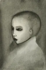 Young Boy by Robert Dickerson, c.1970, Charcoal, sold Mar 2021
