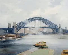 Colin Parker, Rising Mists - Sydney Harbour, Oil on Board