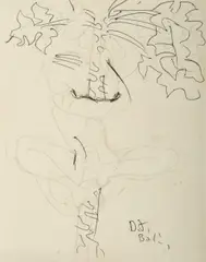 Boy Climbing Coconut Tree, Bali by Donald Friend, Pen & Ink, offered Mar 2021