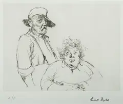Long Ago by Russell Drysdale, 1980, Etching A/P, sold Mar 2021