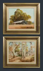 (2) by Kevin Best, Oil on Board (2), offered Mar 2021