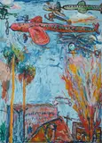 Geoffrey Harvey, Redfern Fires, 1985, Oil on Canvas