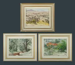 Alfred H. Cook, (3), Oil on Board (3)