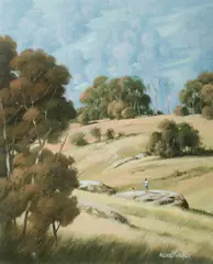 Michael John Taylor, Holiday in the Country, Oil on Board