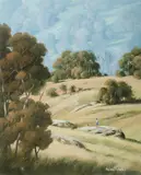 Michael John Taylor, Holiday in the Country, Oil on Board