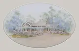 Pam Lee, Country Homestead, W/Clr & Gouache