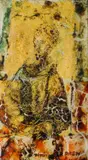 William Drew, Dark Figure, Oil & Gold Leaf on Board