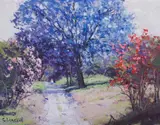 Graham Gercken, The Jacaranda Tree, Oil on Canvas