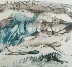 Place Called Hodele by Joseph Szabo, 1978, Mixed Media on Paper, sold Mar 2021