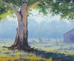 Graham Gercken, Morning Grazing, Oil on Canvas