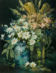 Peter Abraham, Australian Flowers, Oil on Canvas