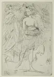 Charles Conder, The Cloak, Etching
