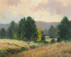 Autumn Gold by Warwick Fuller, 1979, Oil on Board, sold Mar 2021