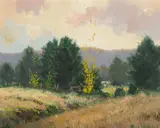 Warwick Fuller, Autumn Gold, 1979, Oil on Board