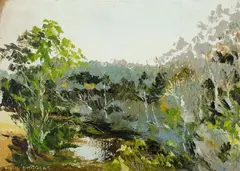 Neil Douglas, Gully Landscape, Oil on Canvas