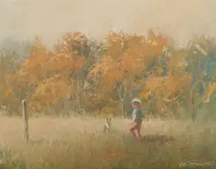 Ron Van Gennip, Autumn Afternoon, Oil on Canvas on Board