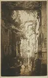 Thomas Friedensen, A Sunlit Canal, Venice, 1927, Etching & Aquatint 4th State