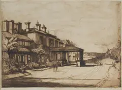 Cranbrook by Sydney Long, Etching, sold Mar 2021