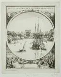 Geoffrey C Ingleton, Sydney Cove - August 1788 (Royal Australian Historical Society), Etching
